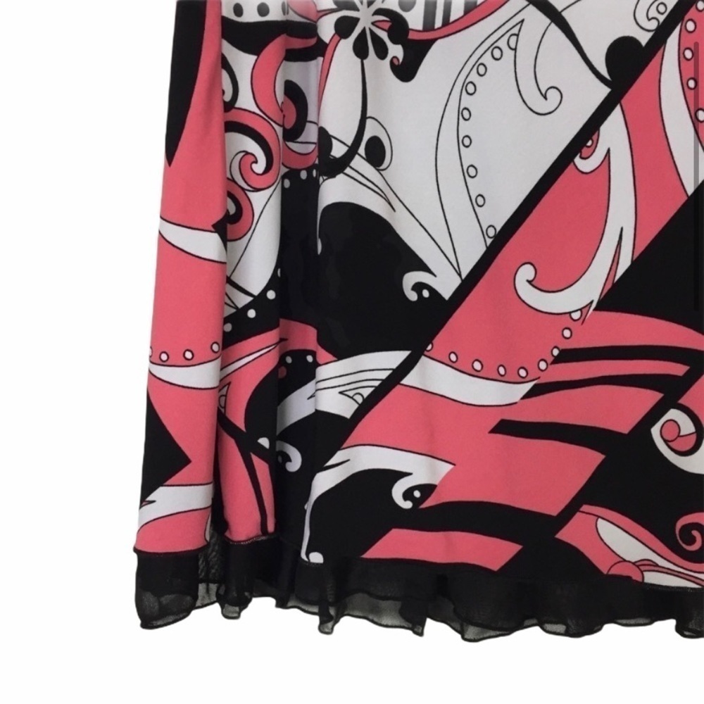 Wrapper Line A Patterned Loose Skirt M - Picture 4 of 9